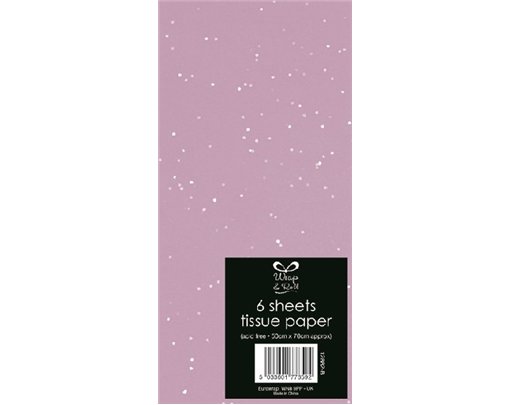 (6) PURPLE GLITTER TISSUE SHEETS  12S