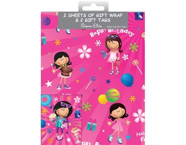 JUVENILE GIRL FOLDED WRAP & TAGS