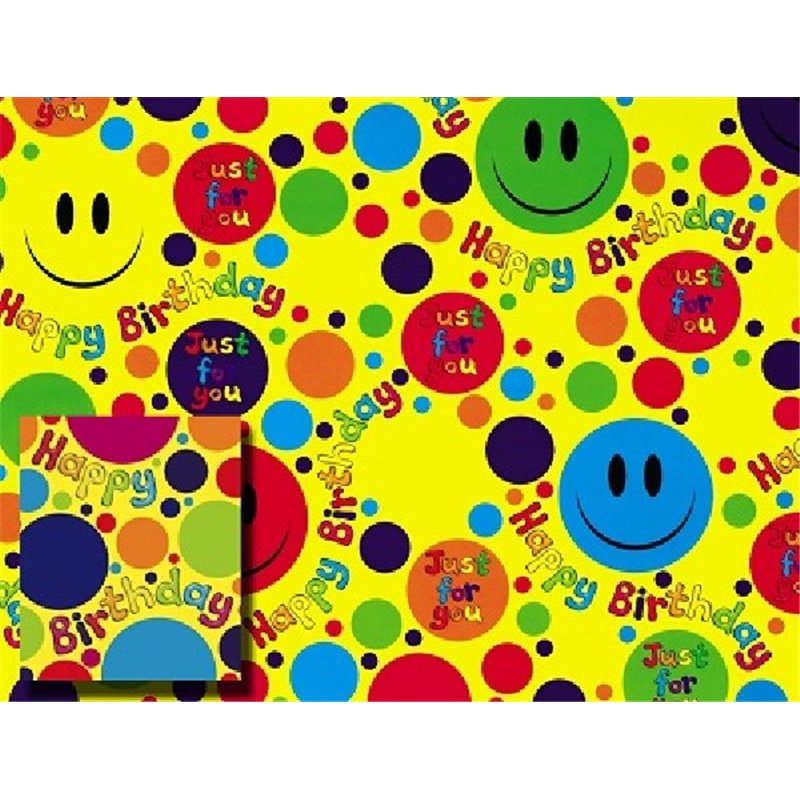 SMILEY FACES FOLDED WRAP & TAGS