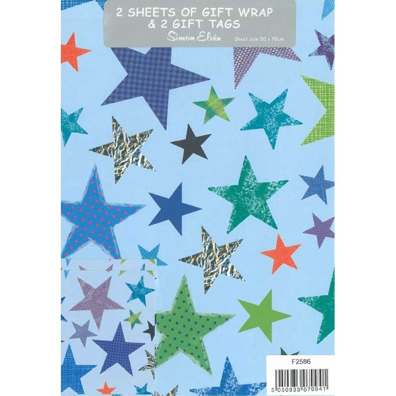 MALE STARS FOLDED WRAP & TAGS