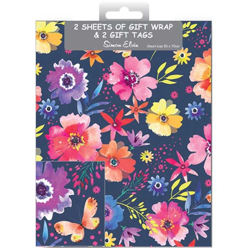 PINK ROSES FOLDED WRAP & TAGS