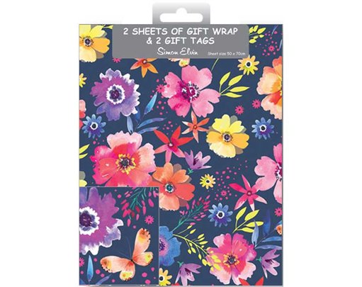 PINK ROSES FOLDED WRAP & TAGS