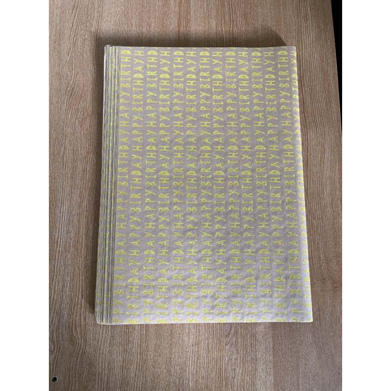 NEON YELLOW BIRTHDAY GLITTER FLATWRAP  25S