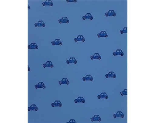 MINI CAR ON BLUE GLITTER FLATWRAP  25S