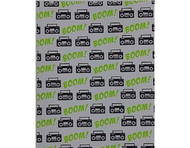 MODERN ICONS NEON GREEN GLITTER FLATWRAP  25S