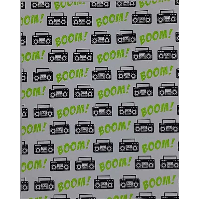 MODERN ICONS NEON GREEN GLITTER FLATWRAP  25S