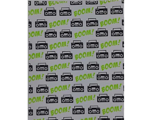 MODERN ICONS NEON GREEN GLITTER FLATWRAP  25S