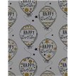 CHIN-CHIN BALLOONS GOLD GLITTER FLATWRAP  25S