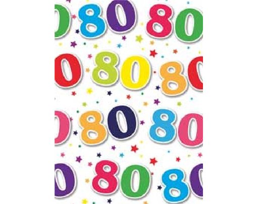 80TH BIRTHDAY ELVIN G/WRAP  24S