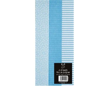 (6) BABY BLUE TISSUE PAPER  12S