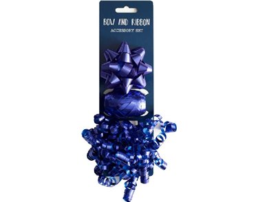 3PC BLUE BOW AND COP SET