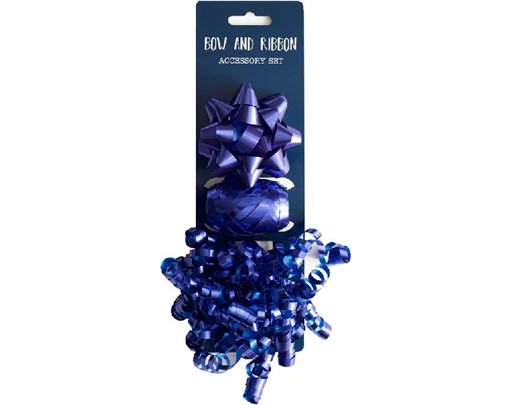 3PC BLUE BOW AND COP SET