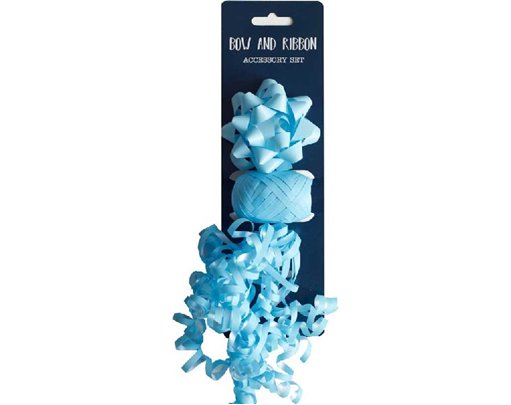 3PC LIGHT BLUE BOW AND COP SET