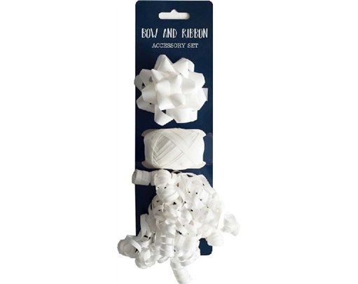 3PC WHITE BOW AND COP SET