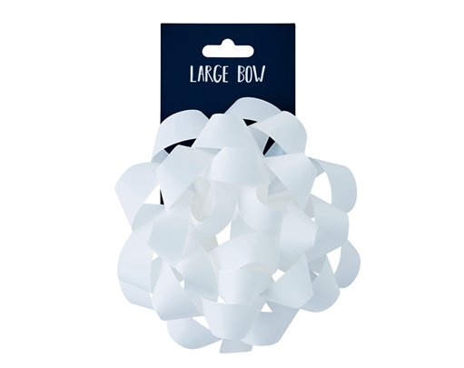 WHITE LARGE BOW