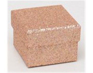 5x5x3.5cm ROSE GOLD GLITTER GIFT BOX 12S