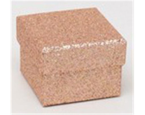 5x5x3.5cm ROSE GOLD GLITTER GIFT BOX 12S