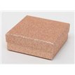 9x9x3cm ROSE GOLD GLITTER GIFT BOX 12S