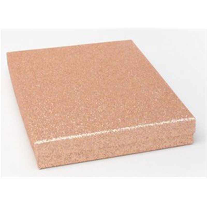 18x14x2.6cm ROSE GOLD GLITTER GIFT BOX 12S
