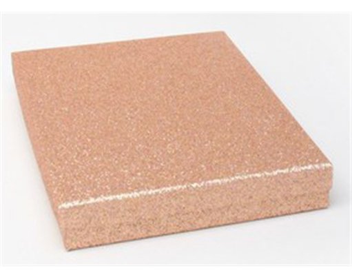 18x14x2.6cm ROSE GOLD GLITTER GIFT BOX 12S