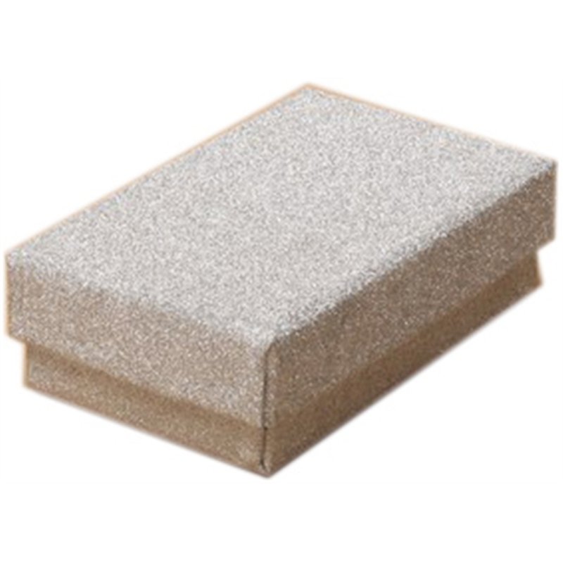 8x5x2.5cm SILVER GLITTER GIFT BOX 12S