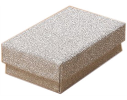 8x5x2.5cm SILVER GLITTER GIFT BOX 12S