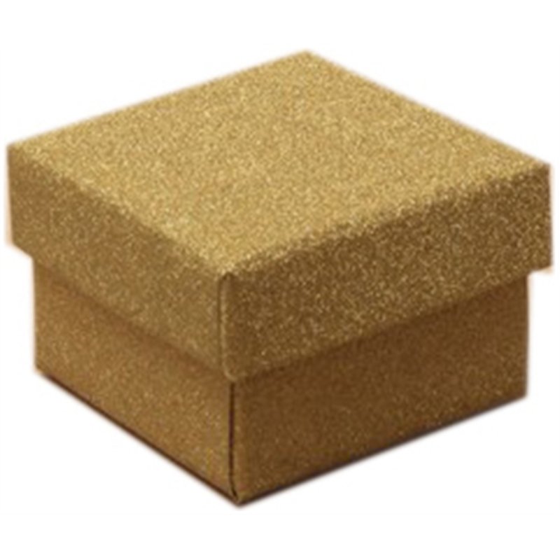 5x5x3.5cm GOLD GLITTER GIFT BOX 12S