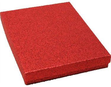 18x14x2.7cm RED GLITTER GIFT BOX 12S