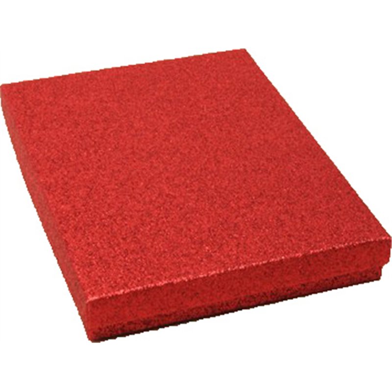 18x14x2.7cm RED GLITTER GIFT BOX 12S