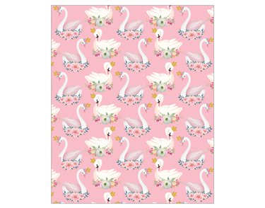 FLORAL SWANS ACQUIRE GIFTWRAP 24S