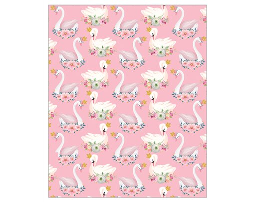 FLORAL SWANS ACQUIRE GIFTWRAP 24S