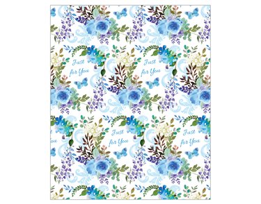 FLORAL WISHES 'JUST FOR YOU' ACQUIRE GIFTWRAP 24S