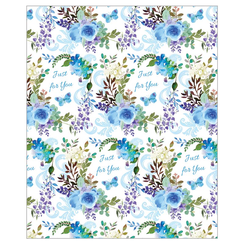 FLORAL WISHES 'JUST FOR YOU' ACQUIRE GIFTWRAP 24S