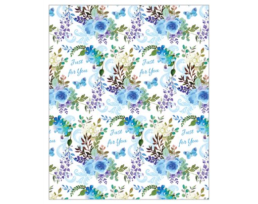 FLORAL WISHES 'JUST FOR YOU' ACQUIRE GIFTWRAP 24S