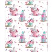 FLORAL BUNNY ACQUIRE GIFTWRAP 24S