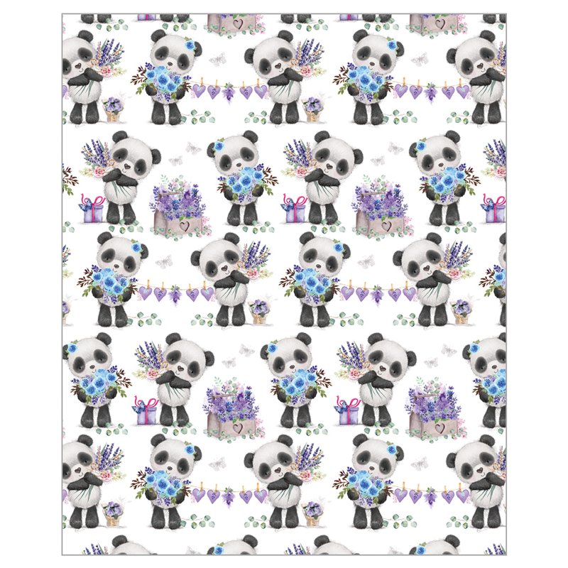 PANDA WISHES ACQUIRE GIFTWRAP 24S