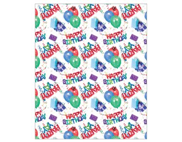 HAPPY BIRTHDAY PARTY ACQUIRE GIFTWRAP 24S