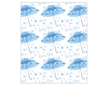 BABY BROLLY BLUE ACQUIRE GIFTWRAP 24S