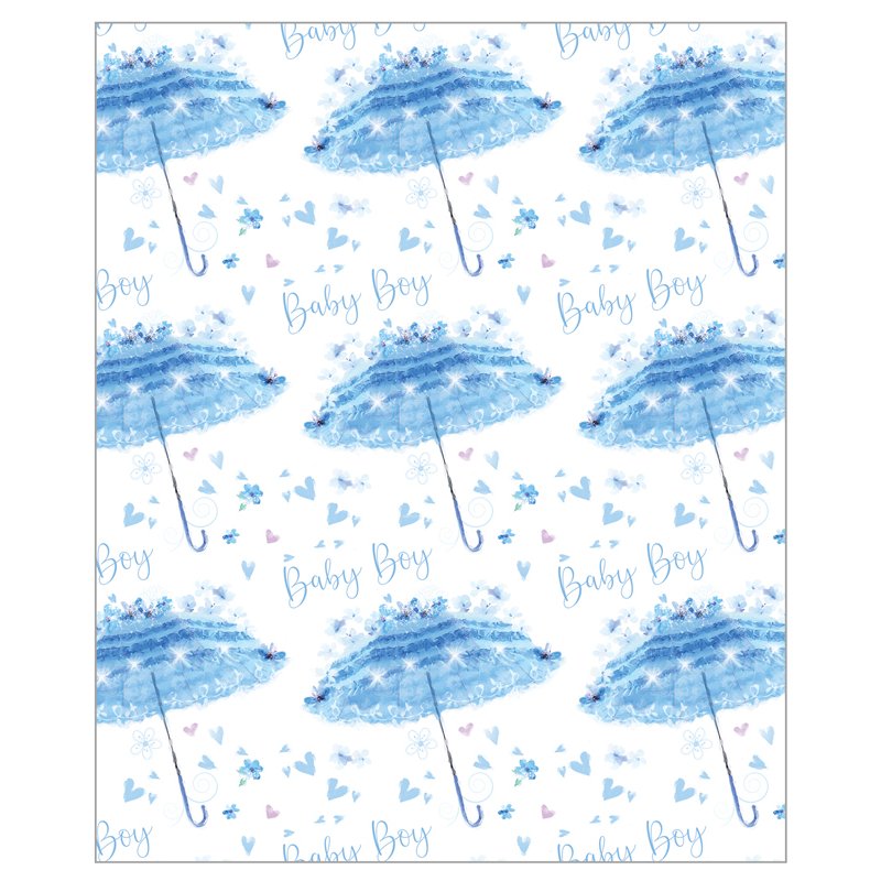 BABY BROLLY BLUE ACQUIRE GIFTWRAP 24S