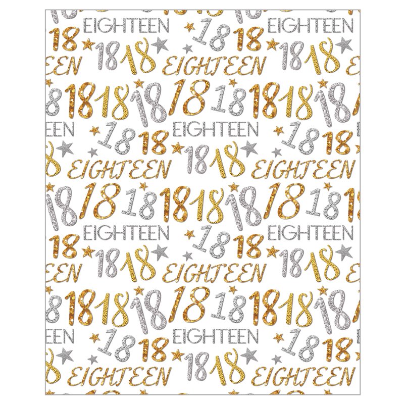 18TH BIRTHDAY ACQUIRE GIFTWRAP 24S