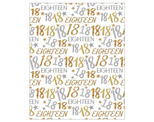 18TH BIRTHDAY ACQUIRE GIFTWRAP 24S