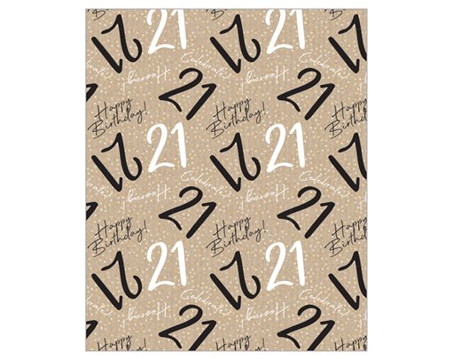 21ST BIRTHDAY ACQUIRE GIFTWRAP 24S