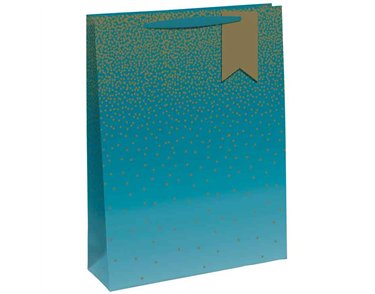 TEAL OMBRE LARGE GIFT BAG 6S