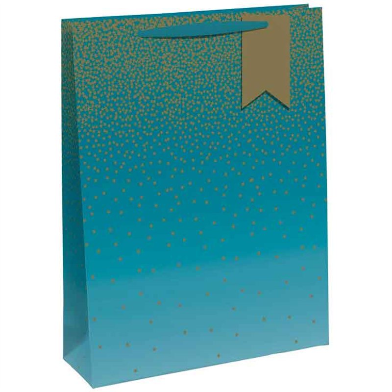 TEAL OMBRE LARGE GIFT BAG 6S