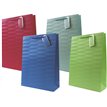 4ASST EMBOSSED BRIGHTS XLG GIFT BAG 12S