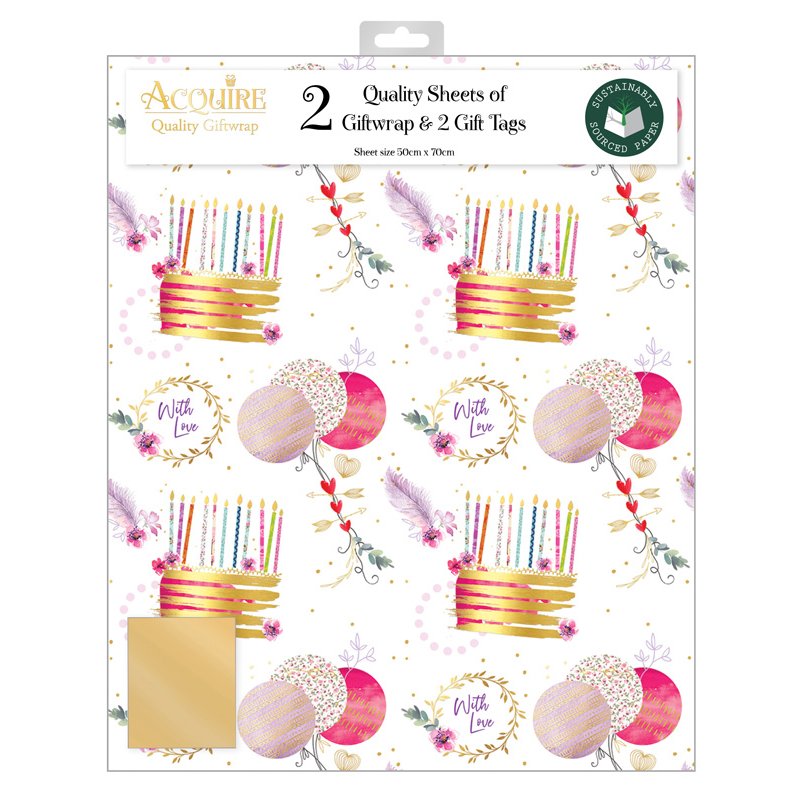 FEMALE TRADITIONAL ACQUIRE FOLDED GIFTWRAP