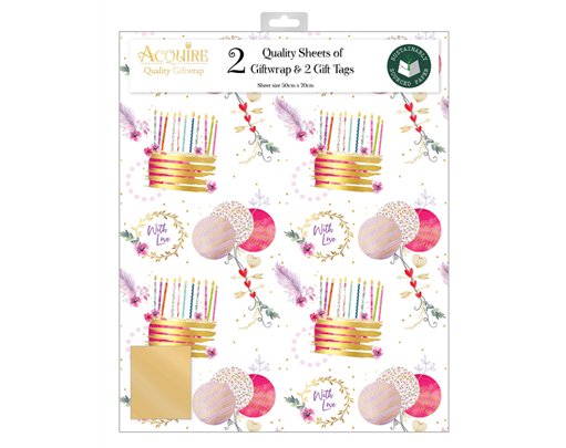 FEMALE TRADITIONAL ACQUIRE FOLDED GIFTWRAP