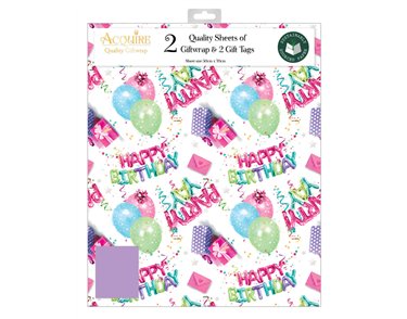 FEMALE DESIGNER ACQUIRE FOLDED GIFTWRAP
