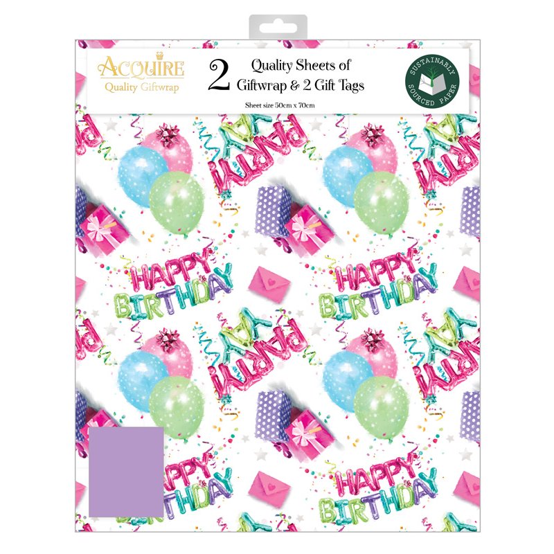 FEMALE DESIGNER ACQUIRE FOLDED GIFTWRAP