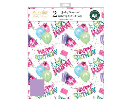 FEMALE DESIGNER ACQUIRE FOLDED GIFTWRAP